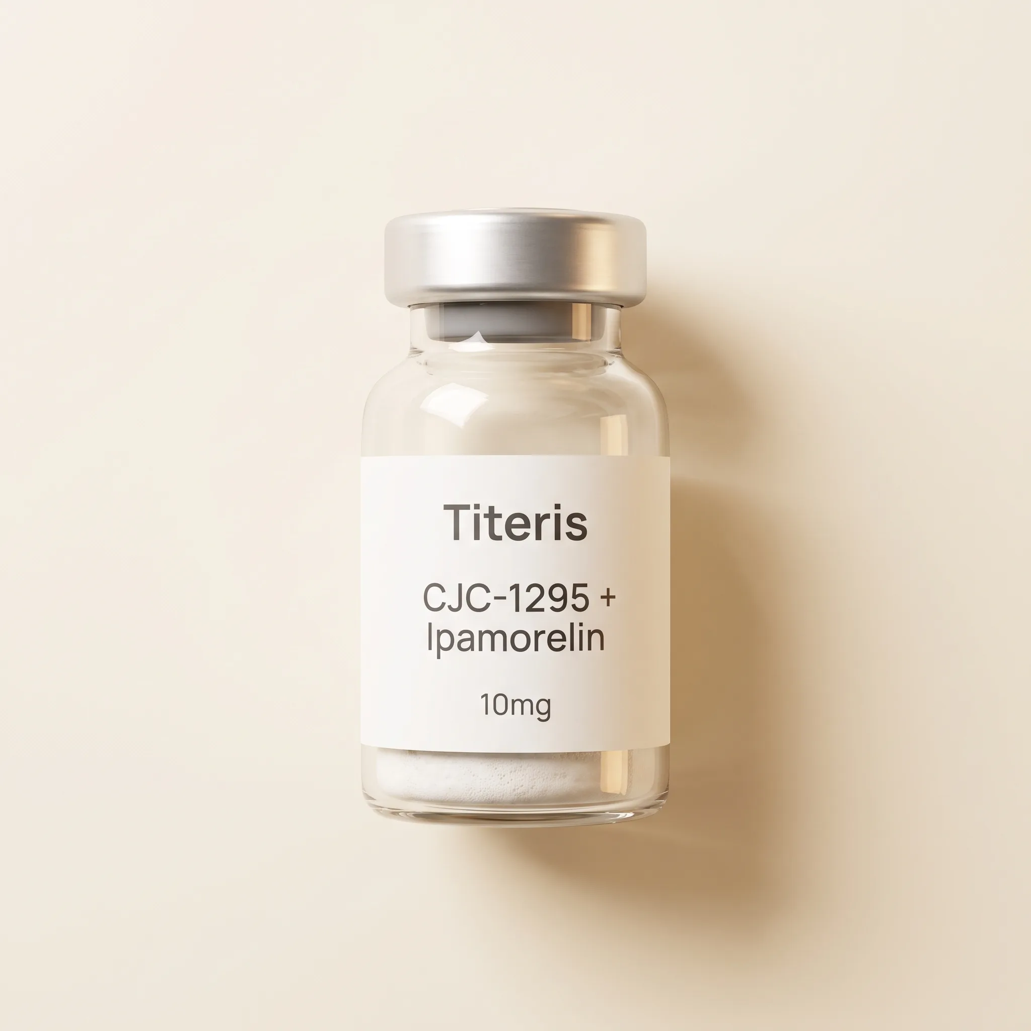 CJC-1295 + Ipamorelin research peptide vial